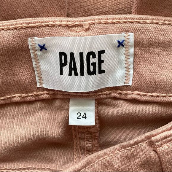 NWT PAIGE Soft Pink Verdugo Ultra Skinny Ankle Pants Size 24 - Picture 9 of 14